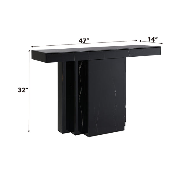 ACME Drisana Black Mirrored Console Table Model AC03870