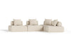 Divani Casa Mondo Modern Modular Beige Fabric Sectional Sofa 4 Piece Sectional Model VGOD-ZW-22033-MOD-BGE-4-Piece Sectional