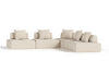 Divani Casa Mondo Modern Modular Beige Fabric Sectional Sofa 5 Piece Sectional Model VGOD-ZW-22033-MOD-BGE-5-Piece Sectional