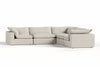Divani Casa Garman Modern Light Grey Modular Sectional Sofa 5 Piece Sectional Model VGKKKF2651-MOD-GRY-SECT-5-Piece Sectional