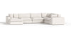 Divani Casa Vicki Modern Off White Fabric Modular Sectional Model VGKV-KF.8033-MOD-IVORY