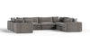 Divani Casa Vicki Modern Grey Fabric Modular Sectional Sofa 8 Piece Sectional Model VGKK-KF.8033-SECT-GRY-8-Piece Sectional