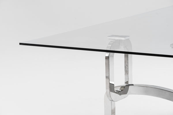 Modrest Adelaide Modern Stainless Steel & Glass Dining Table Model VGVCT1301S