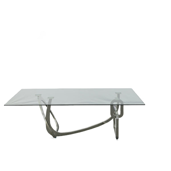 Modrest Adelaide Modern Stainless Steel & Glass Dining Table Model VGVCT1301S