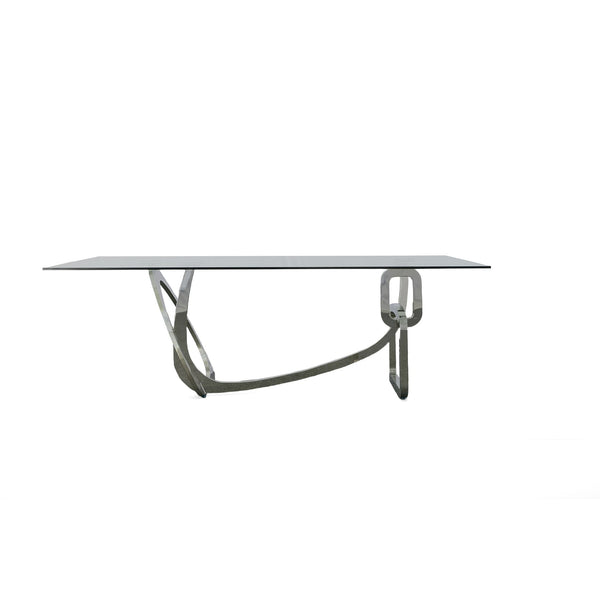 Modrest Adelaide Modern Stainless Steel & Glass Dining Table Model VGVCT1301S