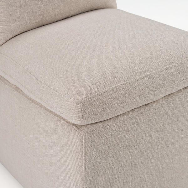 Modrest Adrian Modern Beige Fabric Dining Chair With Castor Wheels Model VGKK-KF-Y1066-BGE