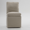 Modrest Adrian Modern Beige Fabric Dining Chair With Castor Wheels Model VGKK-KF-Y1066-BGE