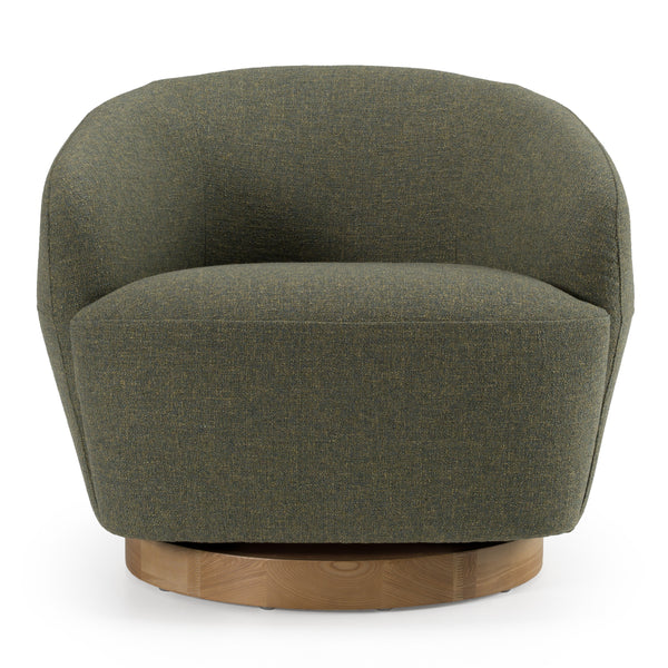 Divani Casa Agatha Modern Hemp Fabric Swivel Accent Chair Model VGKK-KF.A1203-HEMP