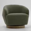 Divani Casa Agatha Modern Hemp Fabric Swivel Accent Chair Model VGKK-KF.A1203-HEMP