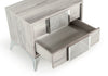 Nova Domus Alexa Italian Modern Grey Bed & 2 Nightstands Set Model VGACALEXA-BEDNS-SET