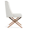 Modrest Alexia Modern White & Rosegold Dining Chair Model VGVCB8356-WHT