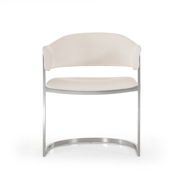 Modrest Allie Contemporary White Leatherette Dining Chair Model VGVCB859A-WHT