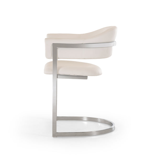 Modrest Allie Contemporary White Leatherette Dining Chair Model VGVCB859A-WHT