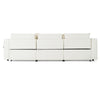 Divani Casa Almagre Modern White Fabric Sofa With 3 Electric Recliners Model VGEV-G2315-WHT