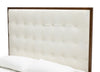 Modrest Amberlie White Vegan Leather & Walnut Bed Model VGMABR-96-WAL-BED