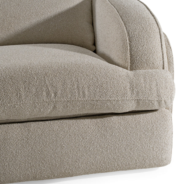 Ambler Modern Off-White Fabric Sofa w/ 2 Power Recliners