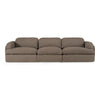 Ambler Modern Brown Fabric Sofa w/ 2 Power Recliners