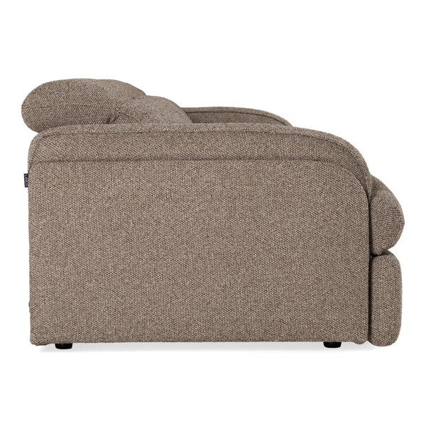 Ambler Modern Brown Fabric Sofa w/ 2 Power Recliners