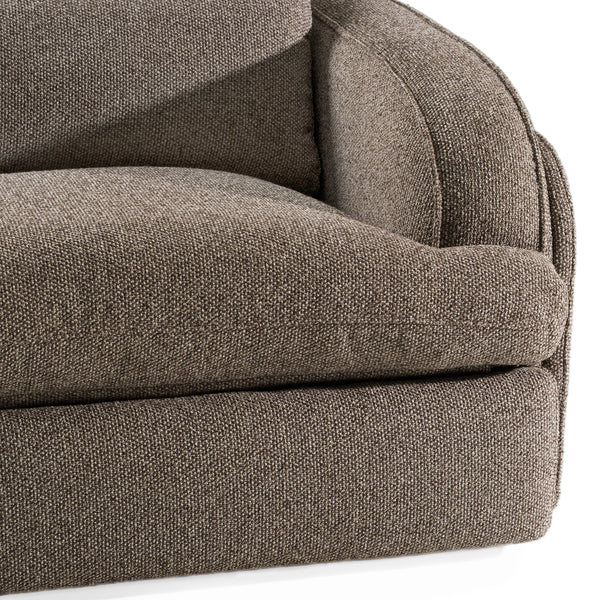 Ambler Modern Brown Fabric Sofa w/ 2 Power Recliners