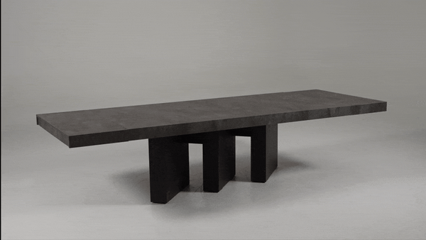 Amsterdam Modern Grey Volcano & Eucalyptus Oak Dining Table