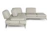 Andrea Modern Grey Leather Sectional Sofa