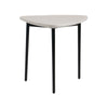 Modrest Andros White Marble & Black Metal End Table Model VGGMM-ET-1582-WHT-ET