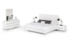 Nova Domus Angela Italian Modern White Eco Leather Bedroom Set Model VGACANGELA-SET