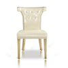 A&X Beatrice White Leather Dining Chair Model VGUNAC043