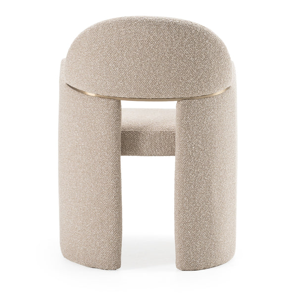 Modrest Ashley Modern Beige Fabric & Brushed Brass Dining Chair Model VGVCB2402-BGE