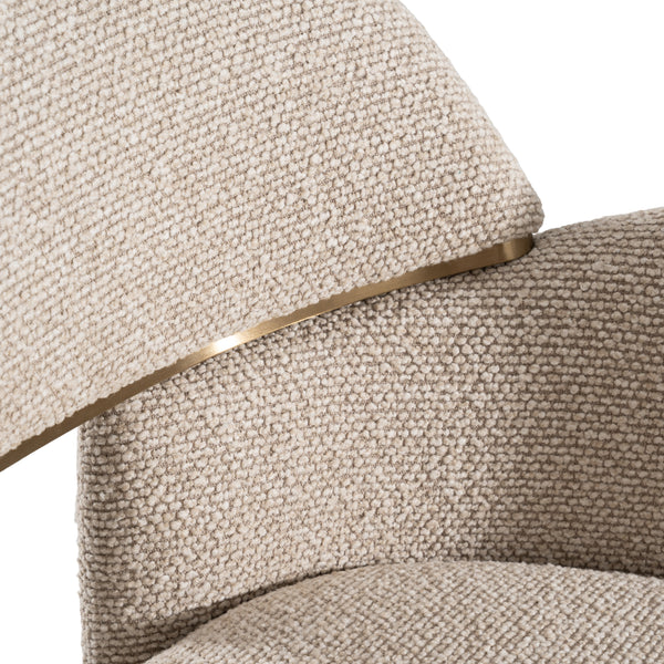 Modrest Ashley Modern Beige Fabric & Brushed Brass Dining Chair Model VGVCB2402-BGE