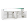 Ashley Modern Glass + White Fiberglass Buffet