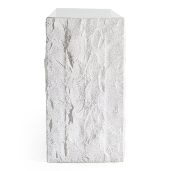 Ashley Modern Glass + White Fiberglass Buffet