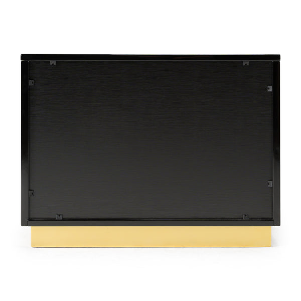 Modrest Aspen Modern Wide Black And Gold Nightstand Model VGVCN1801-BLKX-NS-W