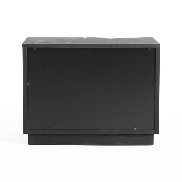 Modrest Aspen Modern Matte Brown Ash & Silver Nightstand Model VGVCN1801-NS