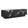 Aspen Modern Matte Brown Ash & Silver TV Stand