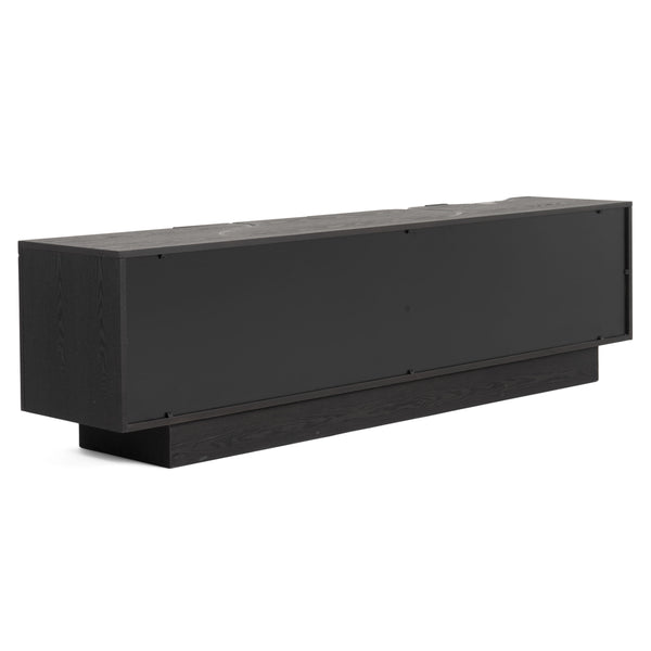 Aspen Modern Matte Brown Ash & Silver TV Stand