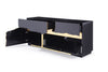 Aspen Modern High Gloss Black & Gold Buffet