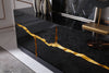 Aspen Modern High Gloss Black & Gold Buffet