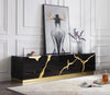 Modrest Aspen Modern Black & Gold Tv Stand Model VGVCTV1801-BLK-TV