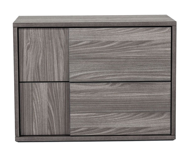 Asus Italian Modern Elm Grey Nightstand