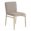Modrest Atlanta Modern Beige Fabric & Brass Dining Chair Model VGMY-3739-BGE
