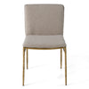 Atlanta Modern Beige Fabric & Brass Dining Chair