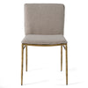 Atlanta Modern Beige Fabric & Brass Dining Chair