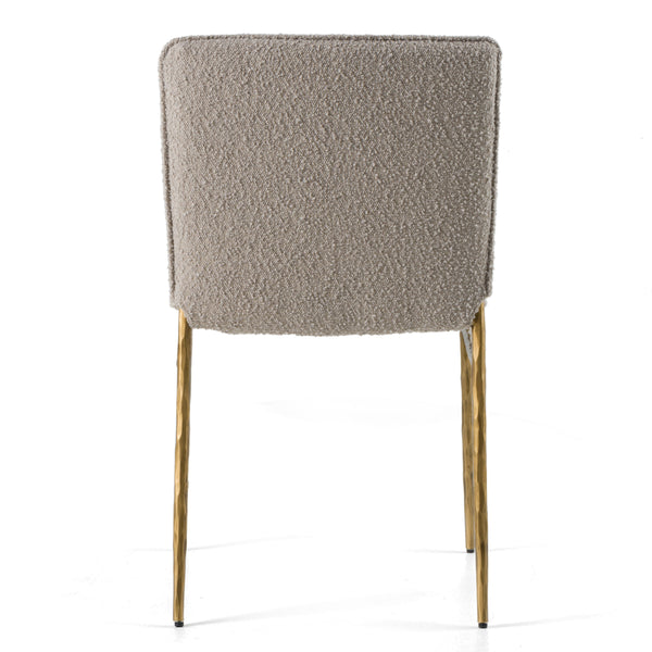 Atlanta Modern Beige Fabric & Brass Dining Chair