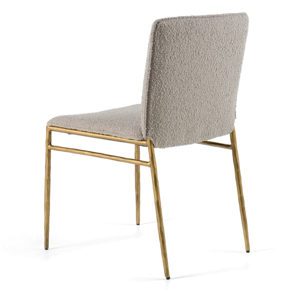 Atlanta Modern Beige Fabric & Brass Dining Chair
