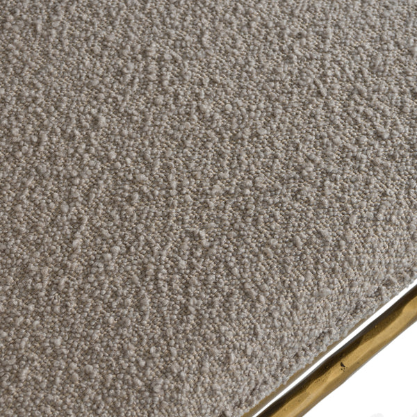 Atlanta Modern Beige Fabric & Brass Dining Chair