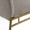 Atlanta Modern Beige Fabric & Brass Dining Chair