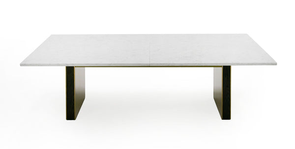 Modrest Auer White Marble & Gold Dining Table Model VGGM-DT-VALDERA-DT