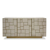 Modrest Auer Mid Century Modern Cream Ash & Gold Buffet Model VGGMW-1603A-CRM