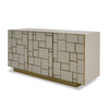 Modrest Auer Mid Century Modern Cream Ash & Gold Buffet Model VGGMW-1603A-CRM